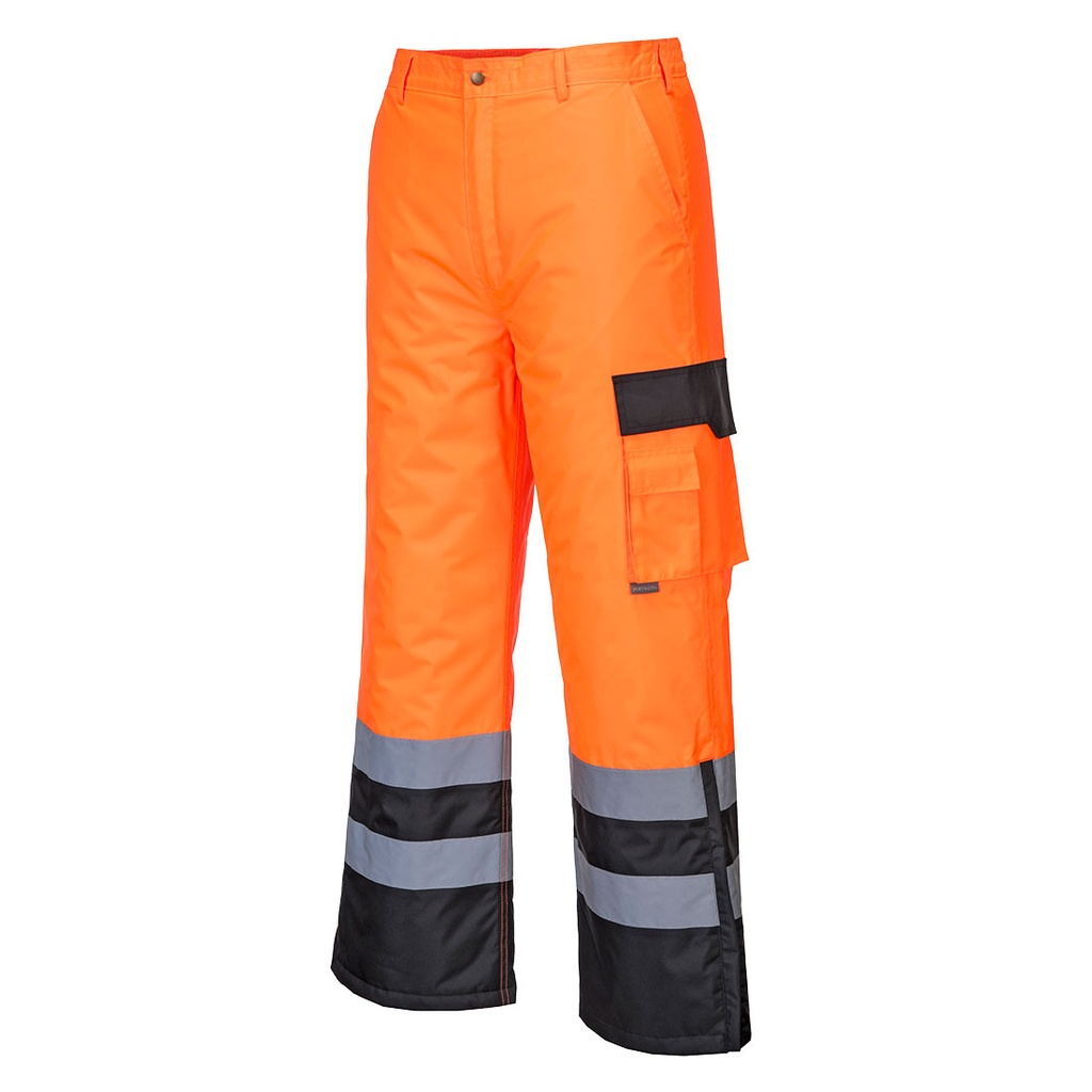 Pantalon contraste Hi-Vis doublé - Orange/Noir