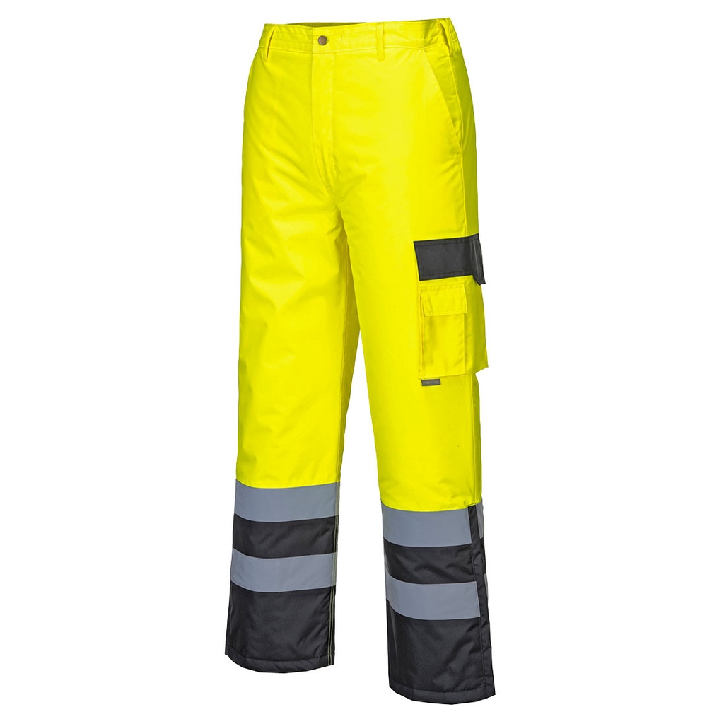 Pantalon contraste Hi-Vis doublé - Jaune/Noir