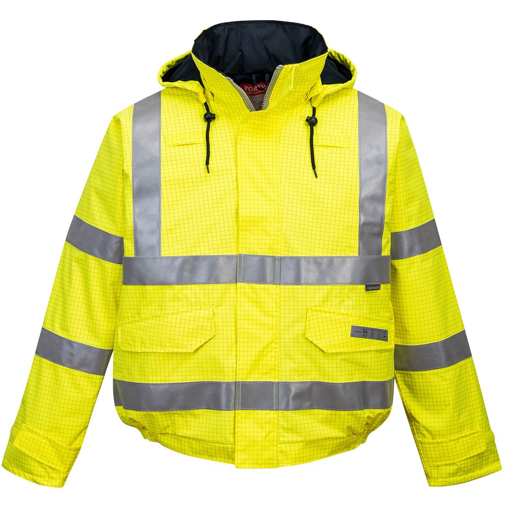 Blouson pilote HV Pluie Bizflame antistatique et flamme retardant - Jaune