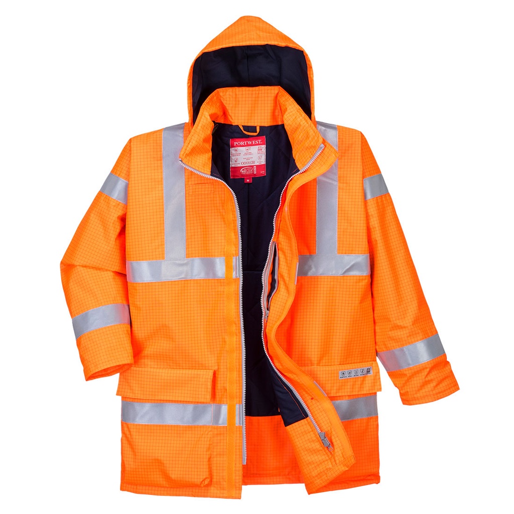 Parka Bizflame Rain Hi-Vis multirisque - Orange