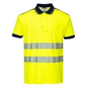 Polo HV PW3 - Jaune/Marine