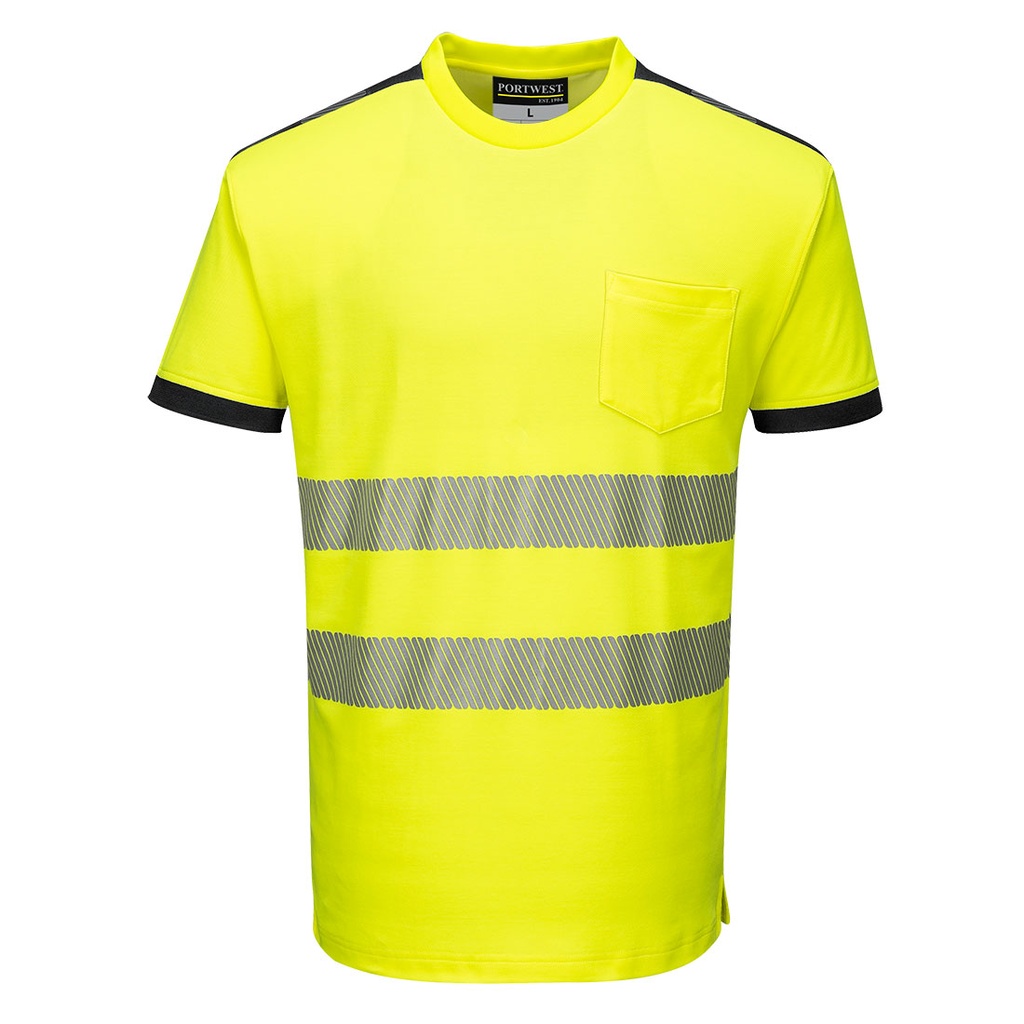 T-Shirt HV PW3 - Jaune/Noir