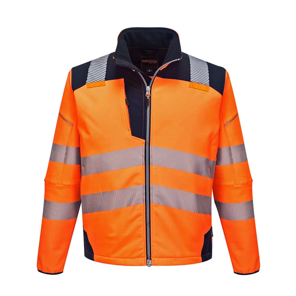 Softshell Haute-Visibilité PW3 - Orange/Marine