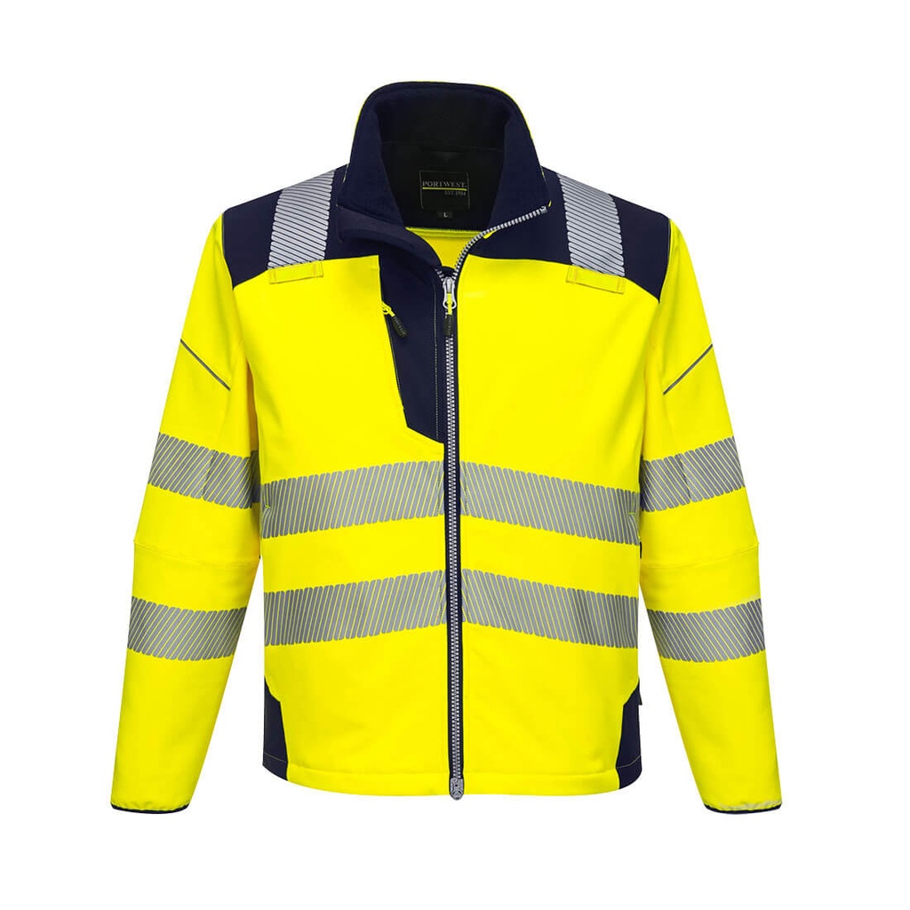 Softshell Haute-Visibilité PW3 - Jaune/Marine