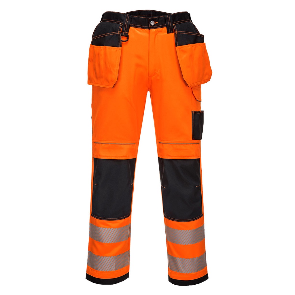 Pantalon HV PW3 poches flottantes - Petit - Orange/Noir