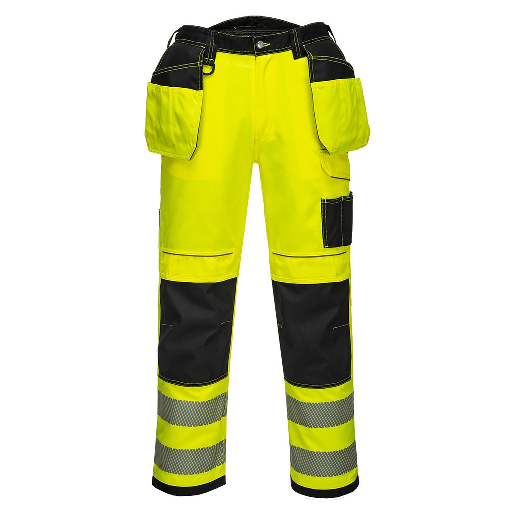 Pantalon HV PW3 poches flottantes - Petit - Jaune/Noir