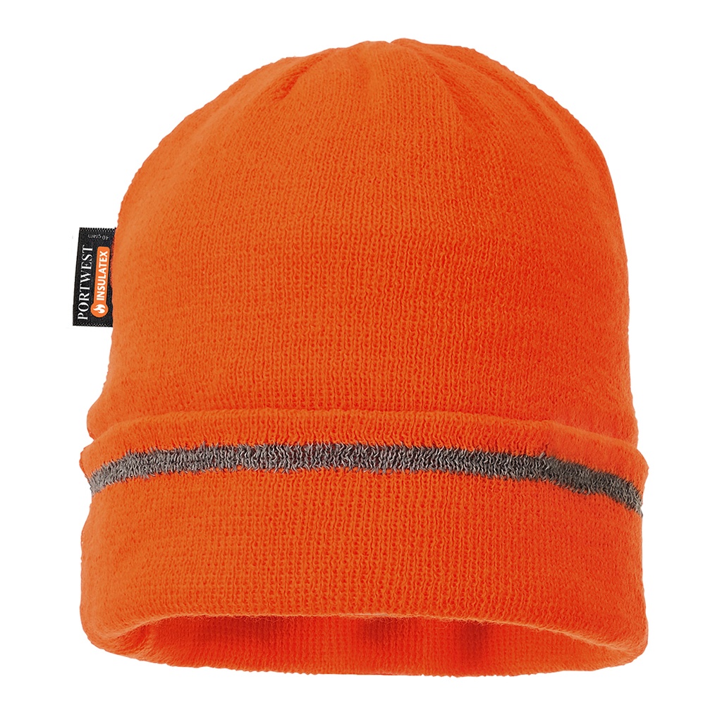 Bonnet doublé Insulatex avec rétroreflchissant - Orange