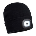 Bonnet Beanie double LED rechargeable - Noir