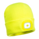 Bonnet Beanie avec LED rechargeable - Jaune