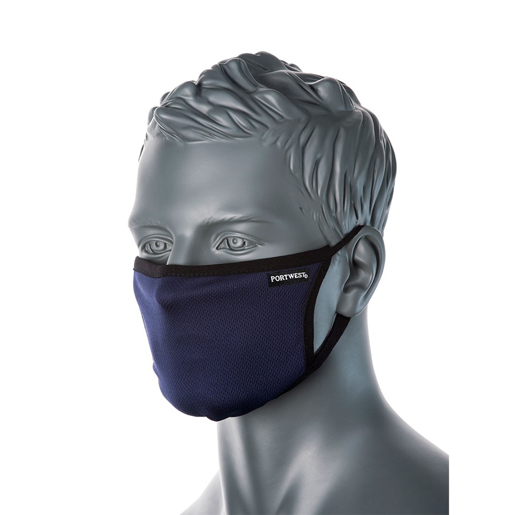 CV30 - Masque facial en tissu 3 plis (Pk25) - Marine