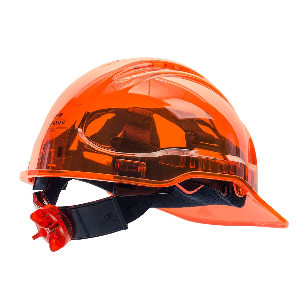 Casque ventilé Peak View à crémaillère - Orange