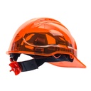 Casque ventilé Peak View à crémaillère - Orange