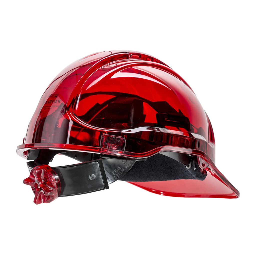 Casque ventilé Peak View à crémaillère - Rouge