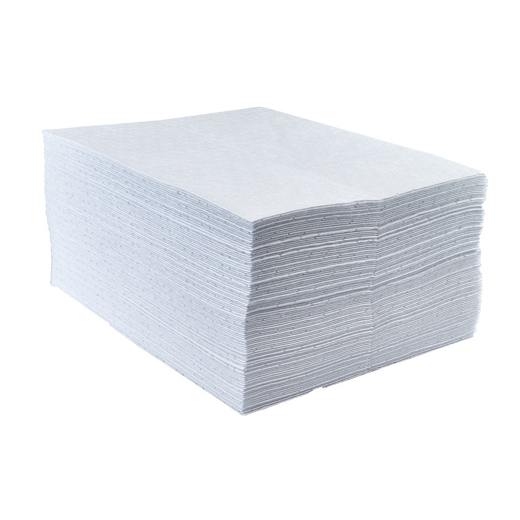 Tapis absorbant pour hydrocarbures uniquement - Blanc (200 pièces)