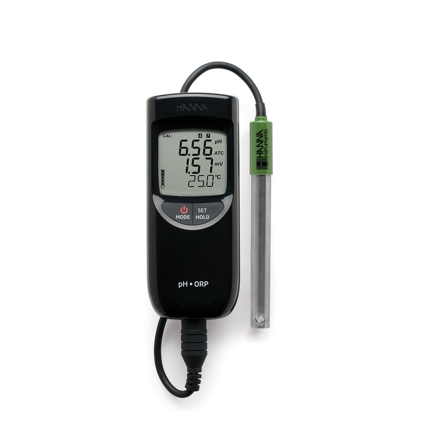 Extended Range pH Meter with pH/ORP electrode &amp; °C sensor