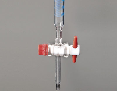 Burette Mohr AS robinet PTFE 1/10, graduation bleue