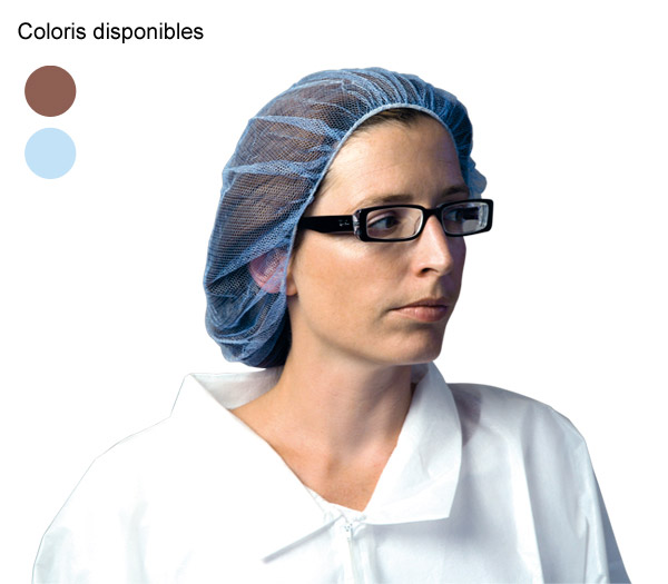 Filet à cheveux en nylon BLEU - 10 sachets de 100