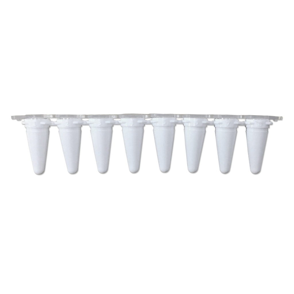 Barrettes de 8 tubes qPCR avec bouchons optiques séparés, 120/paquet 