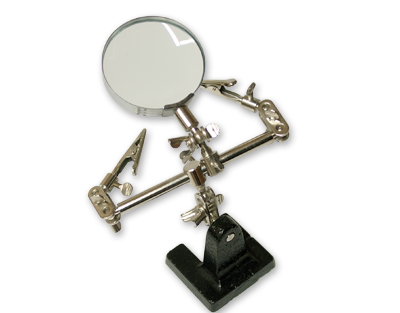 Table magnifying glass with clamps, 60 mm 