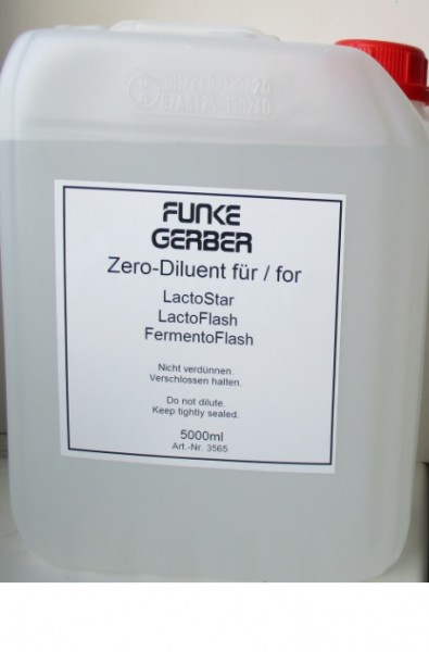 Diluant zéro Funke-Gerber 5000 ml, pour étalonnage quotidien à zéro, récipient PE, suffisant pour plus de 100 étalonnages