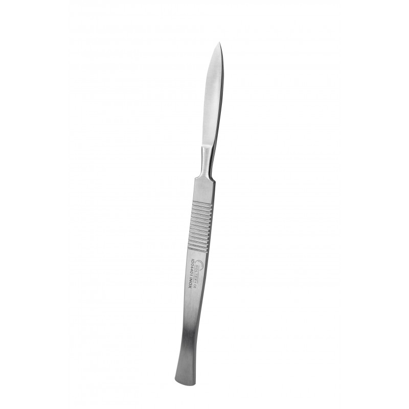 Bistouri Fixe, manche plat, 17 cm, lame concave de 50 mm