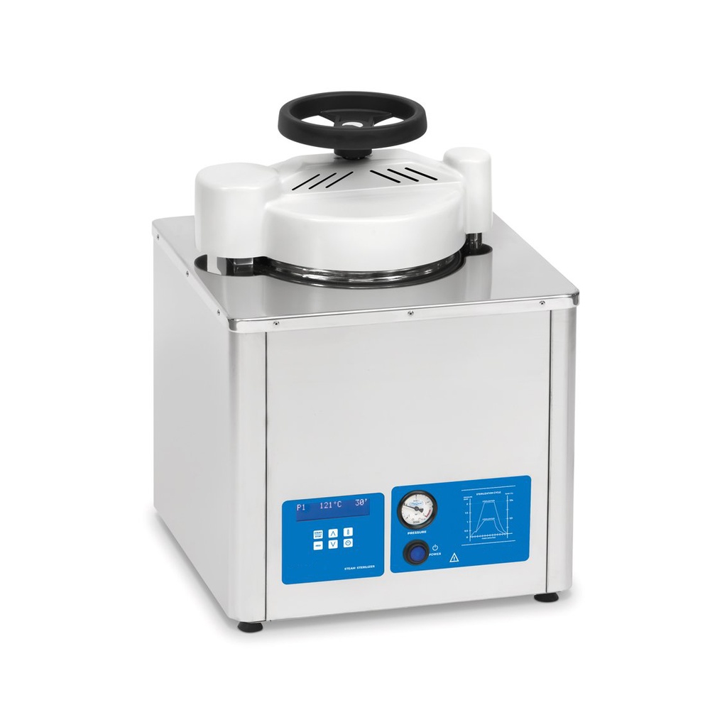 Autoclaves de laboratoire charge verticale de paillasse sans sechage (8L) – AES-8