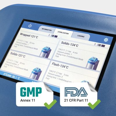 Adaptation du contrôleur d'autoclave aux normes FDA et GMP