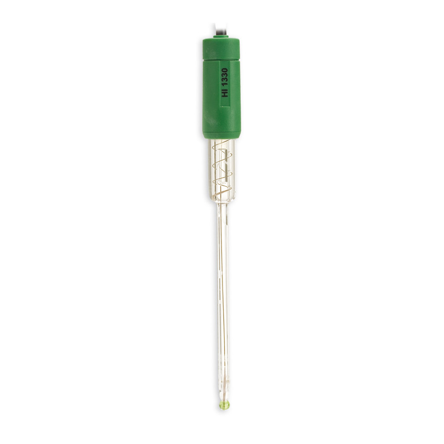 Électrode pH combinée, corps verre Ø 5 mm, à remplissage, connecteur BNC, câble 1 m