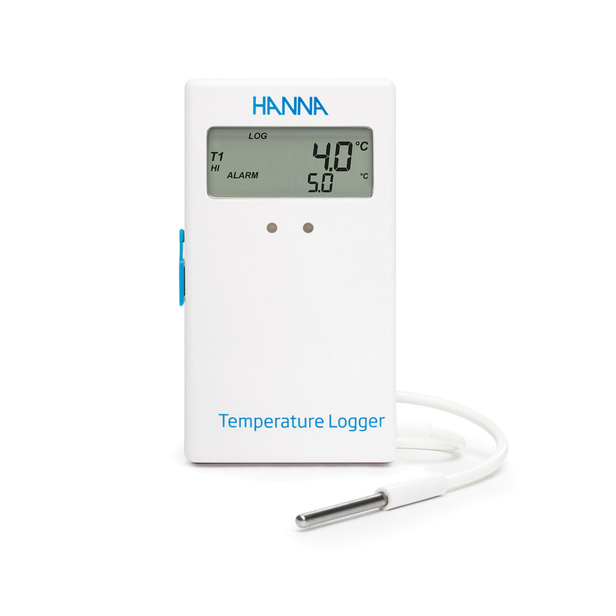 Enregistreur de temp., 1 sonde int. (-20,0 à 60,0 °C), 1 sonde ext. câble 1 m (-40,0 à 125,0 °C)