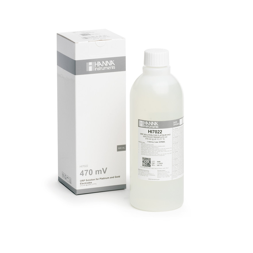 Solution de test rédox à 470 mV, bouteille 500 mL