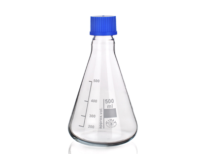 Fiole Erlenmeyer bouchon à vis GL45, 1000 ml