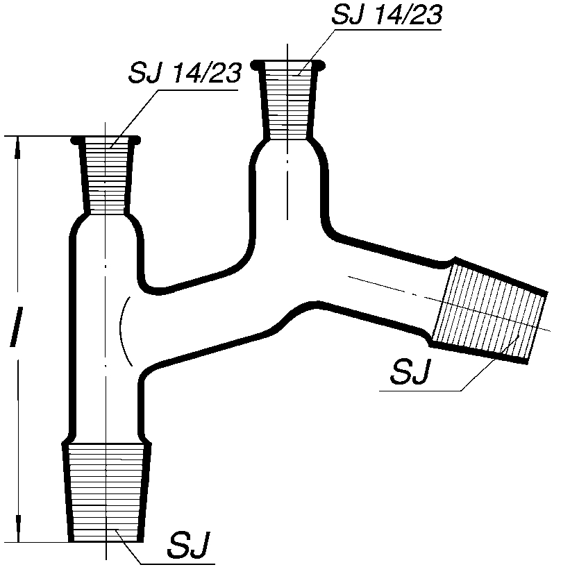 Tête de distillation Claisen, 29/32