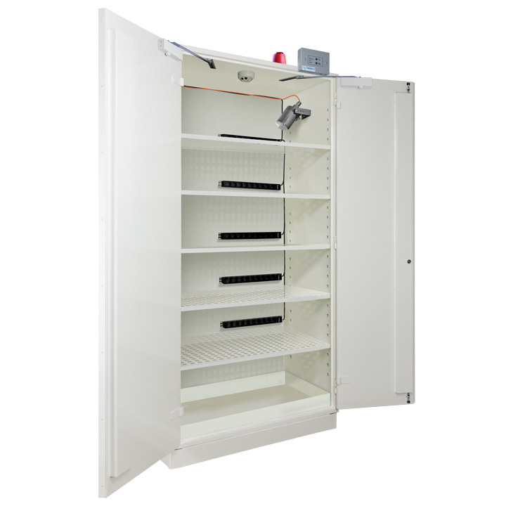 Armoire anti-feu pour batteries lithium