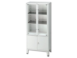 [27900] VALUE CABINET - 4 hinged doors - tempered glass