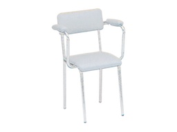 [27933] CHAIR - padded seat with armrests - grey