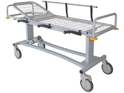 [27804] PROFESSIONAL PATIENT TROLLEY with side rails and oxygen cylinder holder