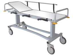 [27805] PROFESSIONAL RX PATIENT TROLLEY with side rails and oxygen cylinder holder