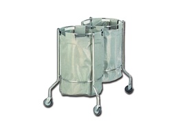 [27468] DOUBLE SOILED LINEN TROLLEY