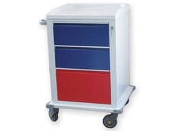 [45604] MODULAR TROLLEY painted steel with 2+1 drawers