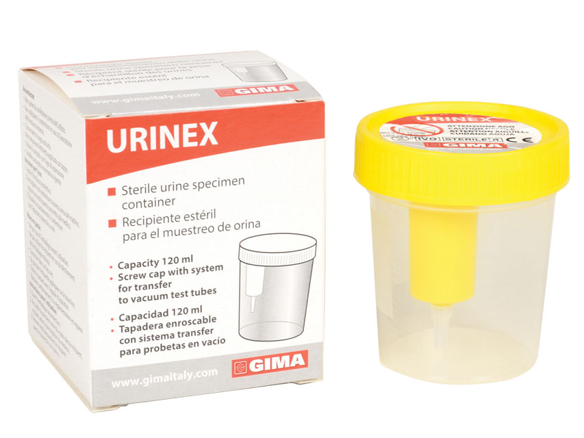 Flacon à urine avec couvercle