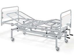 [44734] 3 JOINTS VARIABLE HEIGHT PATIENT BED - 2 cranks - castors