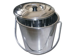 [26576] SEAU INOX AVEC COUVERCLE 12 l