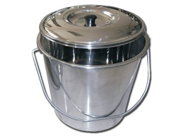 [26577] S/S BUCKET WITH COVER - 15 l