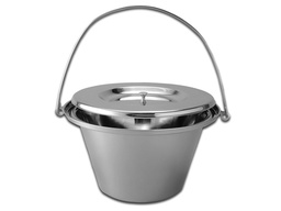 [26574] SEAU INOX COMMODE AVEC COUVERCLE 5 l