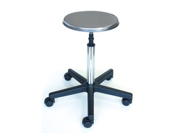 [27951] TABOURET - siège inox, sur roulettes