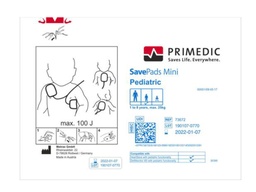 [35390] ÉLECTRODES SAVE PADS PÉDIAT. pour 1-8 ans, max 25 kg - GB/IT/FR/ES pour HeartSave depuis S.N.739XXXXXXX - kit de 2