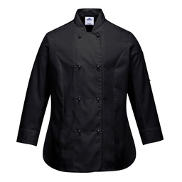 Veste cuisine Femme Rachel Manches Longues - Noir