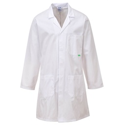 Blouse de laboratoire antimicrobienne - Blanc