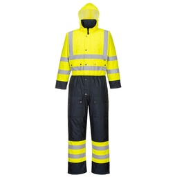 Combinaison Contrast Hi-Vis matelassée - Jaune/Marine