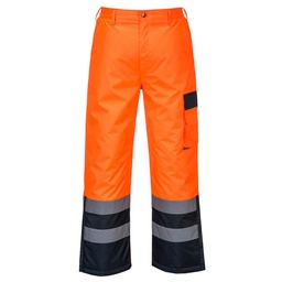 Pantalon contraste Hi-Vis doublé - Orange/Marine